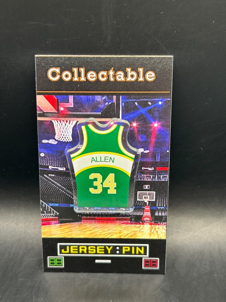 Seattle Supersonics Ray Allen jersey lapel pin-Classic RETRO Collectable