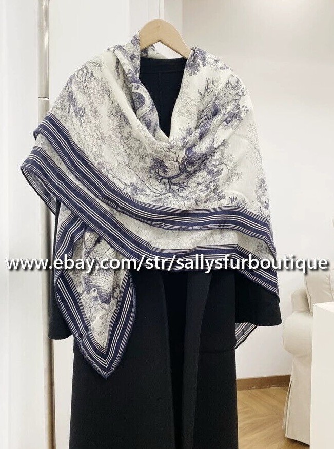 Sallys 70% Cashmere & 30% Silk Wrap Stole Scarf Jungle Print Square Shawl 53