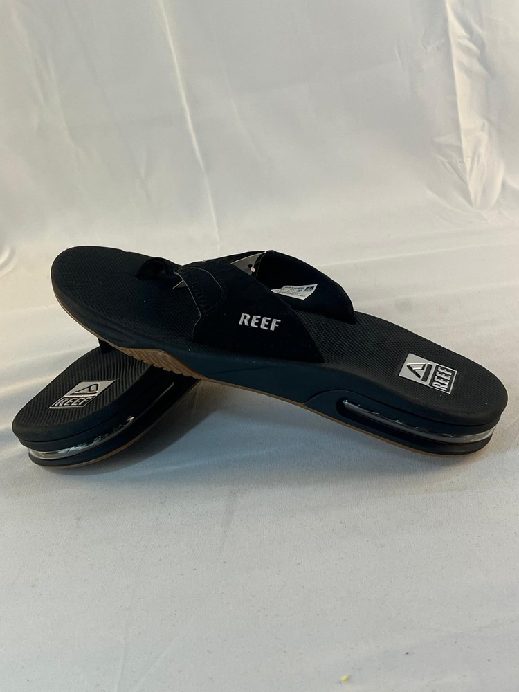 Reef Fanning Flip Flop Sandal for Men, Size 9 - Black
