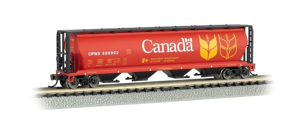 Bachmann Industries Inc. Canadian 4-Bay Cylindrical Grain Hopper Canada Grain -