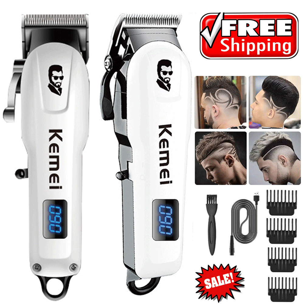 Kemei Electric 0.00MM T-Type Hair Clippers Cordless Portable Beard Trimmer Kits