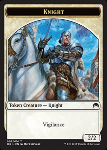 MTG Knight Token Light Play English Magic Origins NM Condition