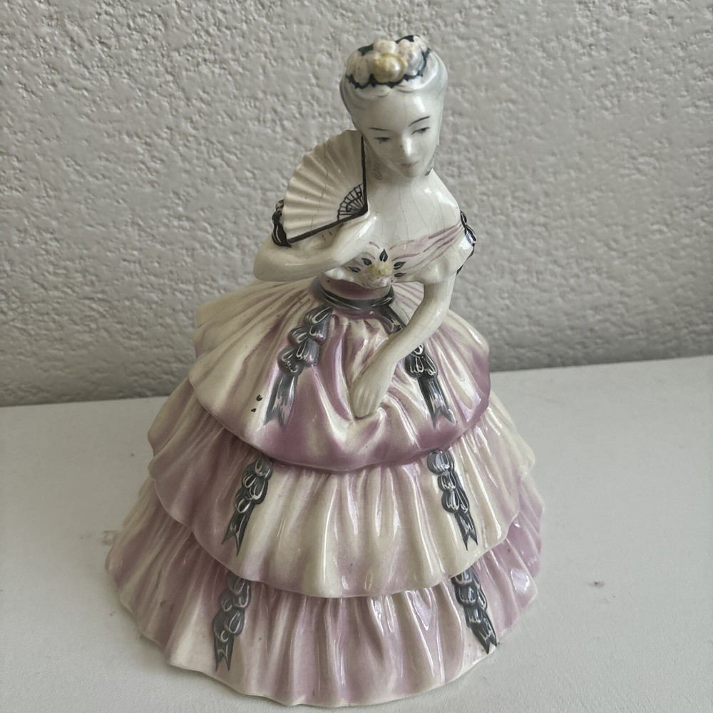 GOLDSCHEIDER EVERLAST Corp. RARE Antique Fine China Victorian Woman Figurine