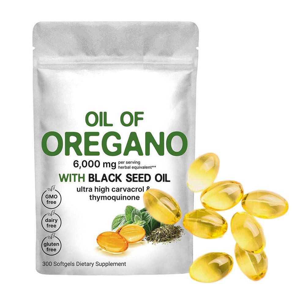 Oil of Oregano with Black Seed Oil - Natural Immune Support 300 Count