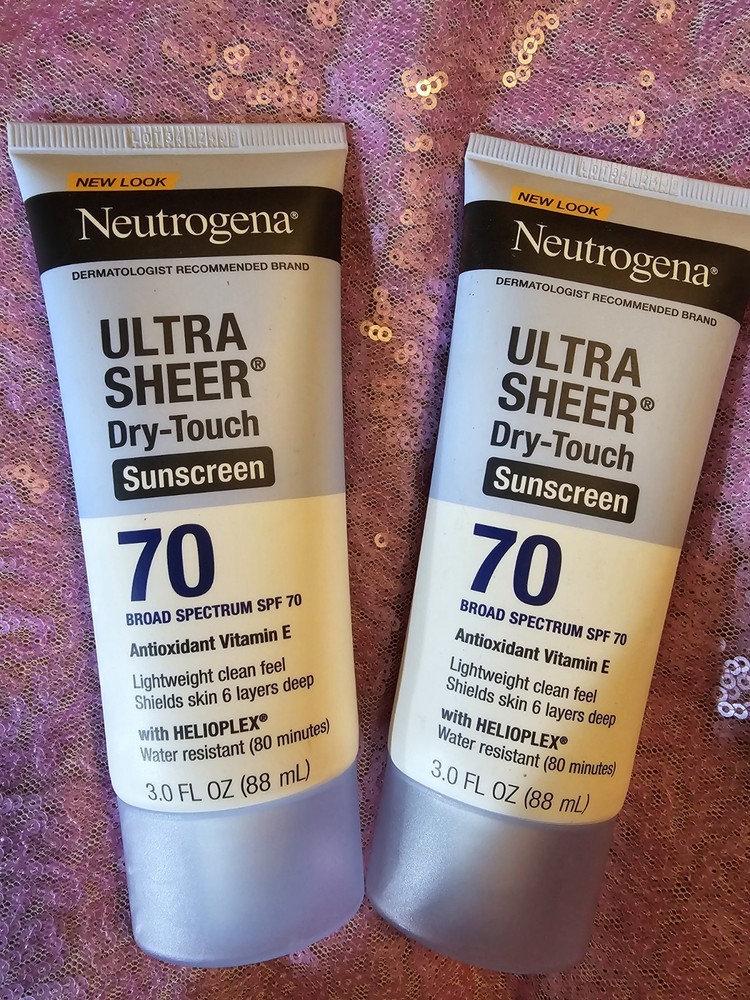 Neutrogena Ultra Sheer SPF 70 Sunscreen Lotion 5oz Pack of 2 Expires 2027