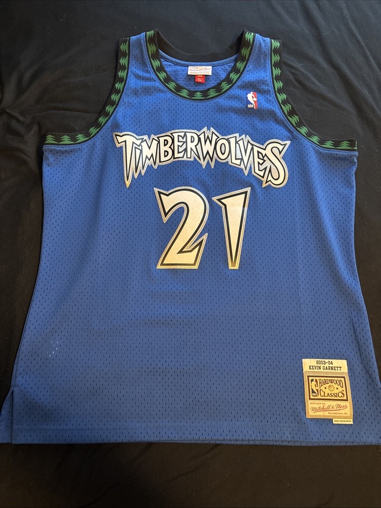 100% Authentic Kevin Garnett Mitchell & Ness 03 04 Timberwolves Jersey Size XL