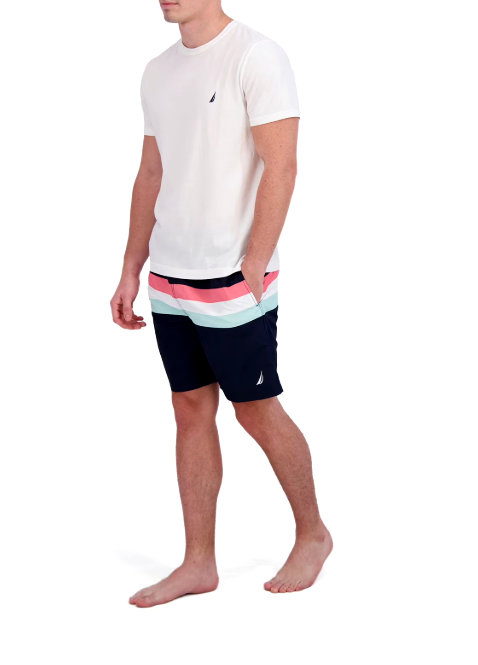 New $59.95 NAUTICA Men's Logo Boxer Stylish Swim Trunk - Classic Fit - Size: XL