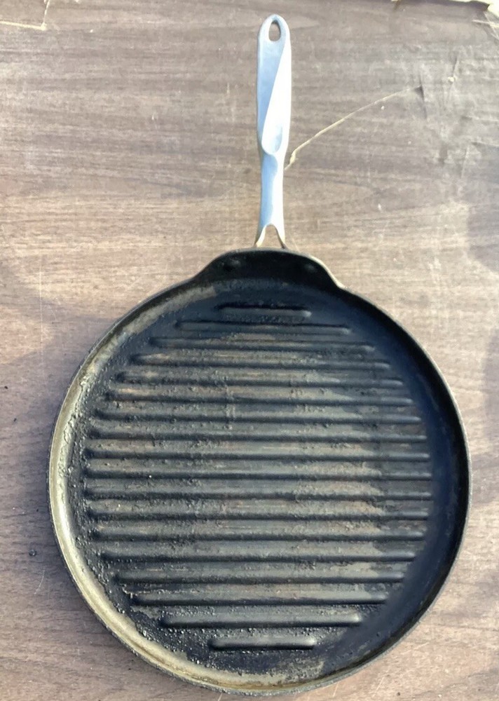 All-Clad 12-Inch Nonstick Grill Pan with Grooved Surface