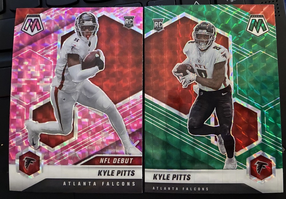 Kyle Pitts 2021 Panini Mosaic Prizm 2 card Rookie Lot - Atlanta Falcons