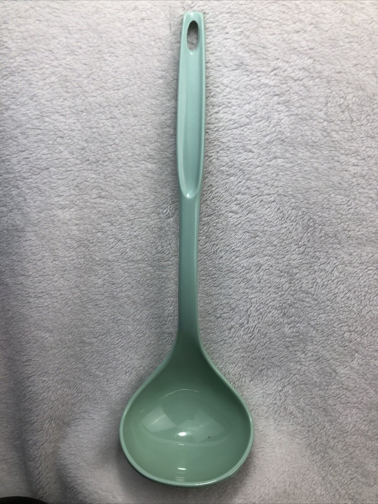 Vtg Foley Nylon Green Solid  Serving Ladle Plastic Retro Utensil 11”