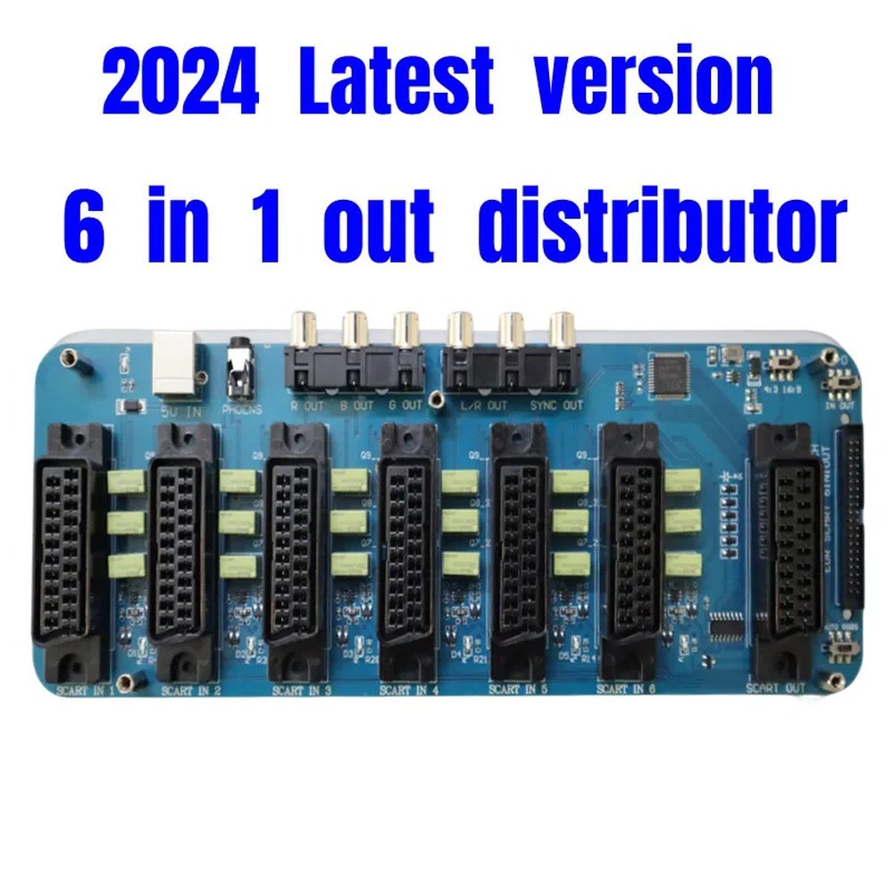 2024 NEW 6-Input 1-Output Automatic SCART Switcher with RGBS Output (USD) – 5V U