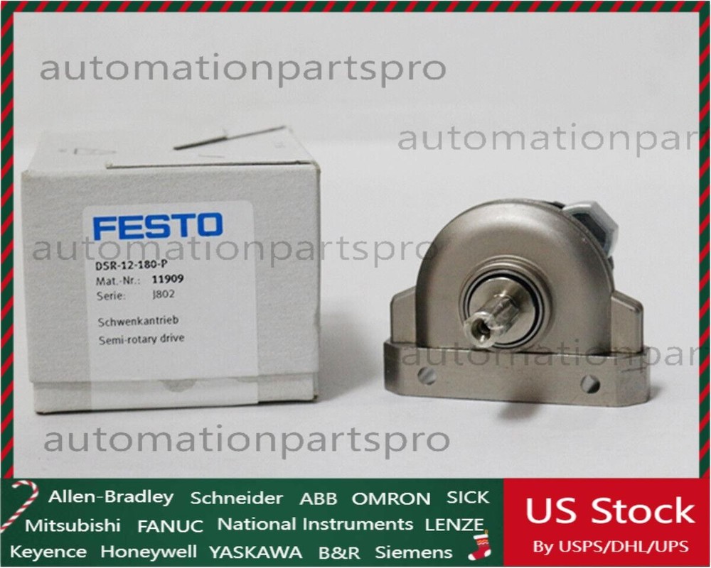 New Festo DSR-12-180-P 11909 Pneumatic Semi Rotary Drive Module Unit in Box