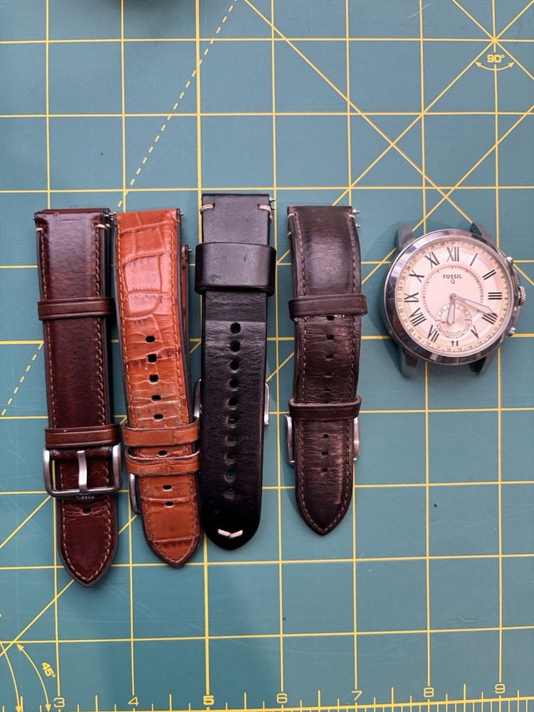 Fossil Q Grant Gen1 Hybrid Smartwatch for Men with 4 Leather Straps FTW118