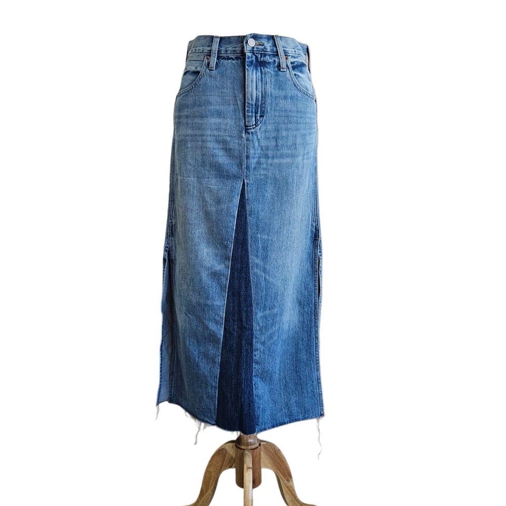 Lucky Brand Light Blue Jean W/ Slit Skirt