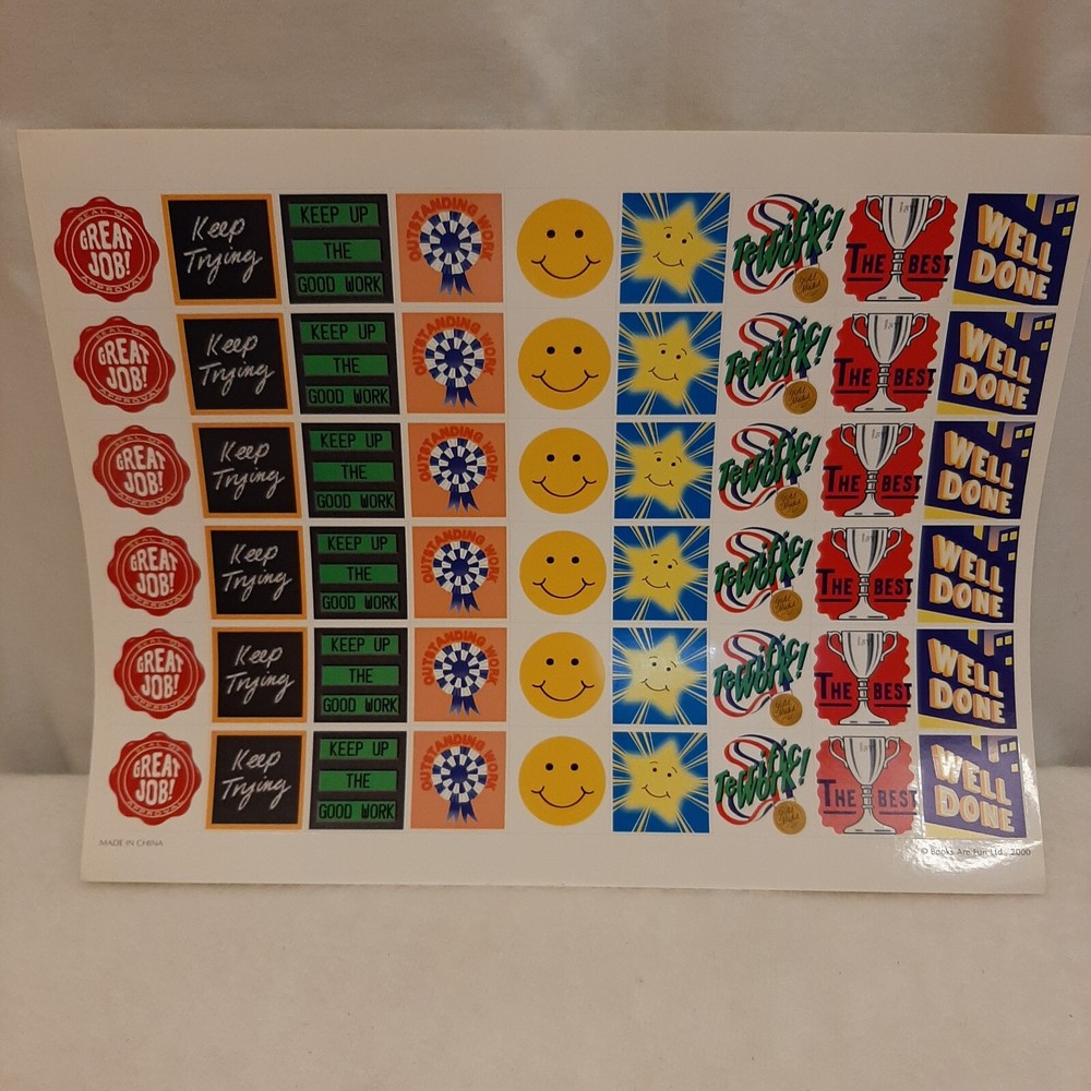 Vintage Books Are Fun Junk Journal Scrapbook Planner Stickers Supplies 1 Sheet