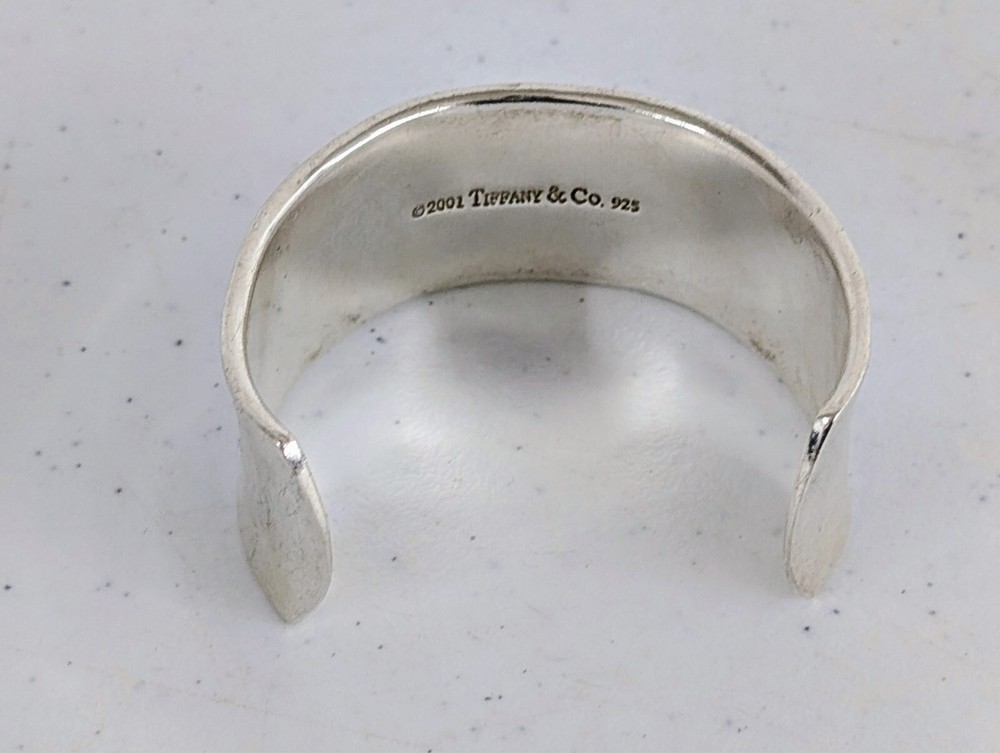 2001 Tiffany & Co 1837 Sterling Silver Wide Cuff Bracelet