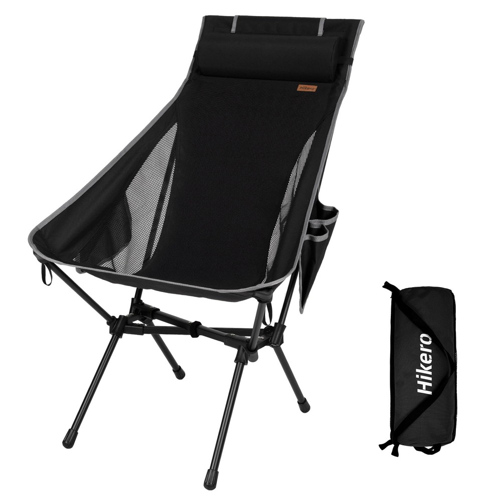 Heavy Duty 440 lb Portable Camping Chair Lightweight with High Back Support