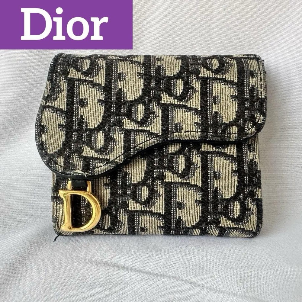 Dior Saddle Oblique Bifold Wallet in Trotter Leather