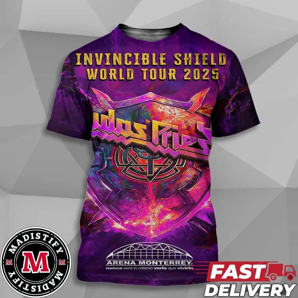 Judas Priest Invincible Shield World Tour 2025 May 7th Monterrey Mexico 3D Shirt