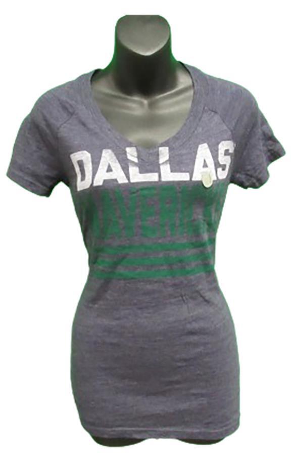 New-Minor-Flaw Dallas Mavericks Womens Sizes S-M-L-XL Gray V-Neck Shirt