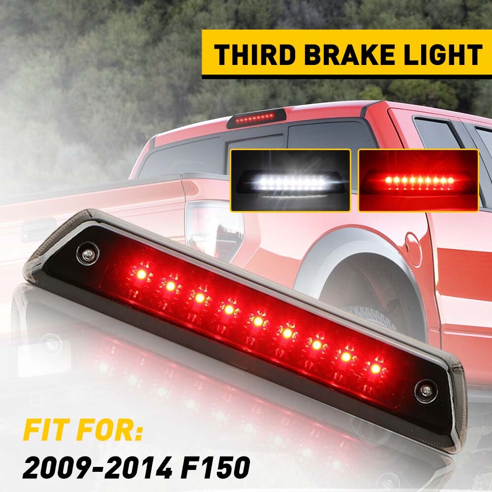 AUXITO Smoked Red White LED 3rd Brake Light Cargo Lamp for Ford F150 2009-2014