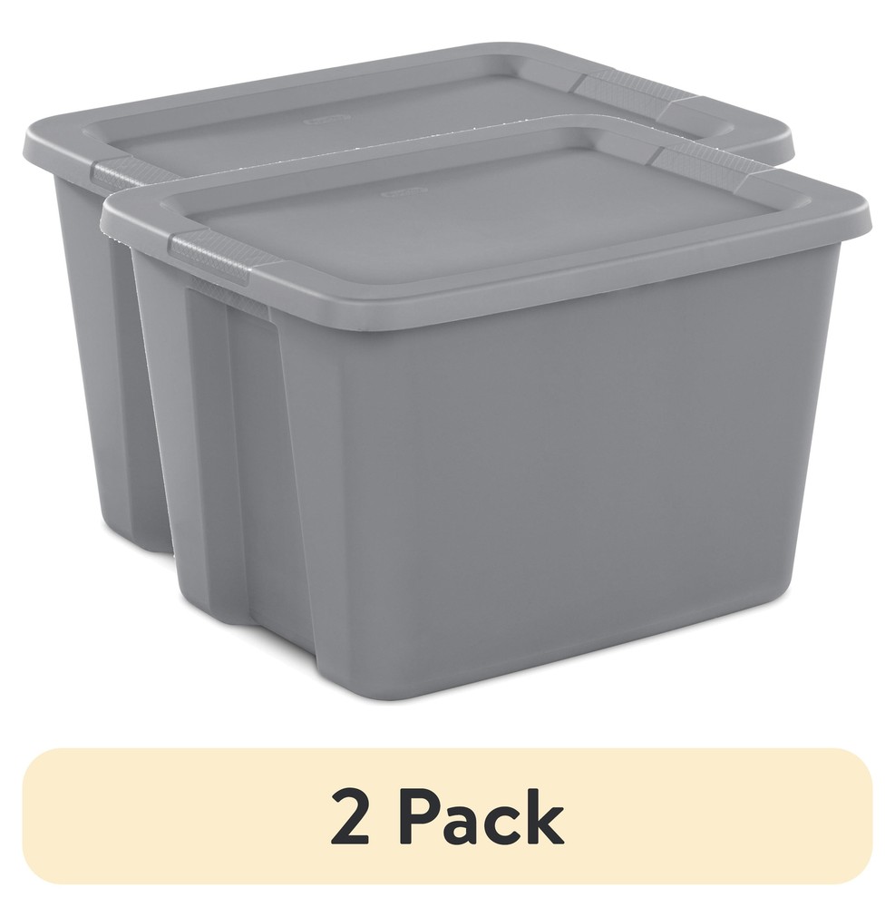 Sterilite 18 Gallon Large Storage Bin 2-Pack – Durable Stackable Container  
