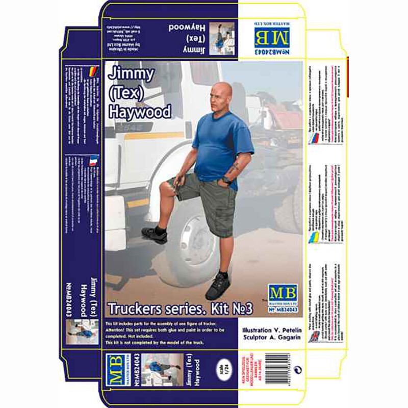 1:24 MASTER BOX 24043 Truckers Series Jimmy Tex Haywood Figure Kit