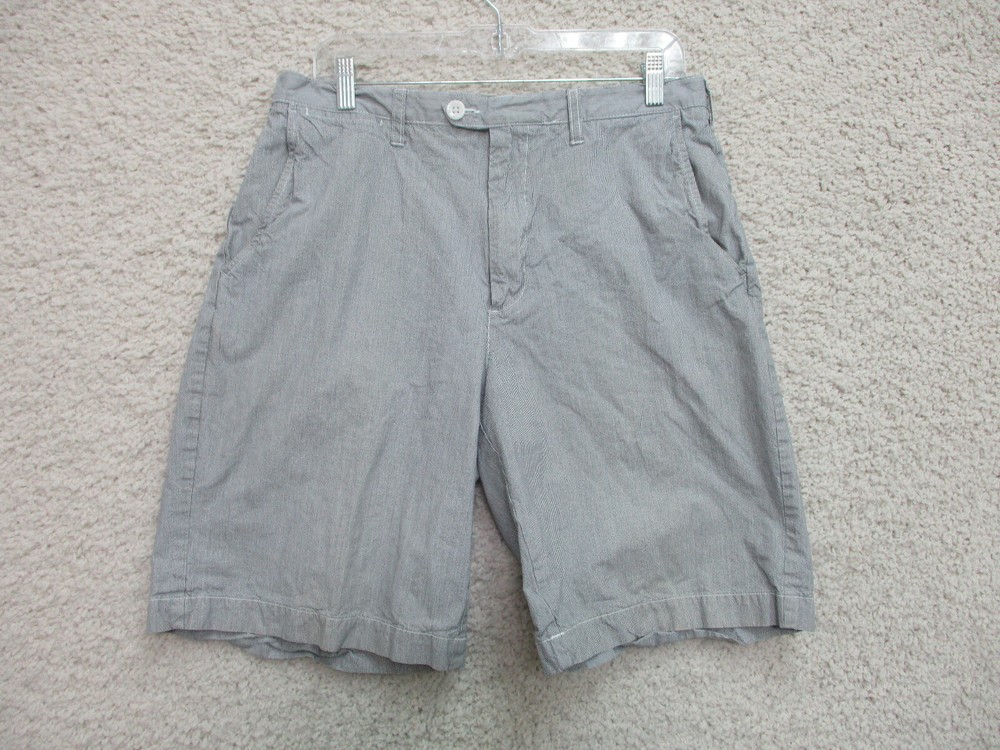 Roundtree & Yorke Shorts 34 Mens Gray Chino Pockets Casual Mid Rise Modern Fit