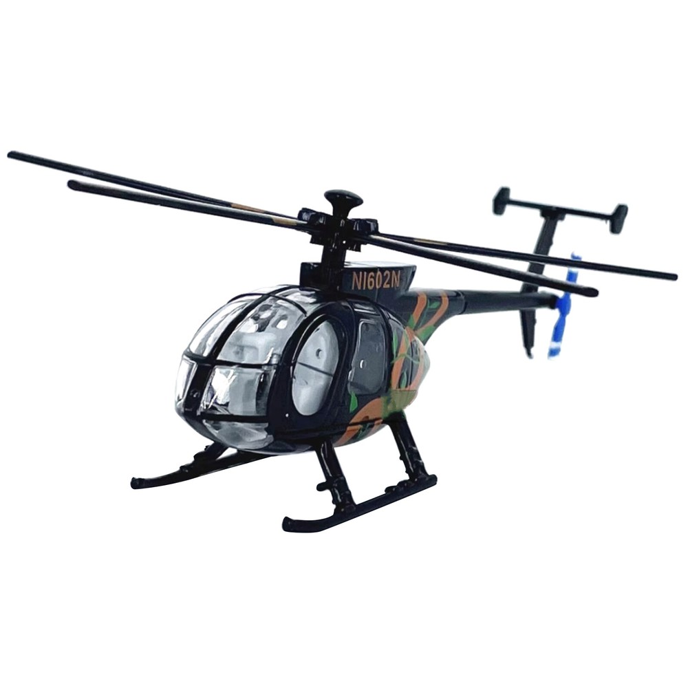 7.4cm Diecast Alloy 1/100 Scale USA Bird MD500 Helicopter Model Craft