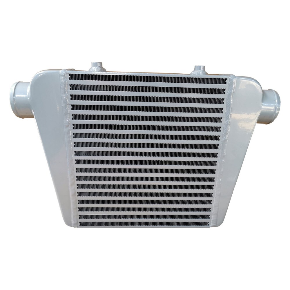 Turbo Intercooler Side Mount Plate 2.5 Inch Inlet Outlet Silver Aluminum