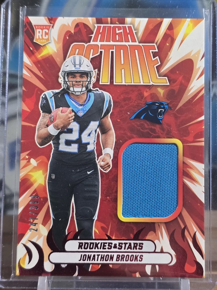 2024 Panini Rookie & Stars High Octane Johnathon Brooks Patch 347/399 Rookie Card