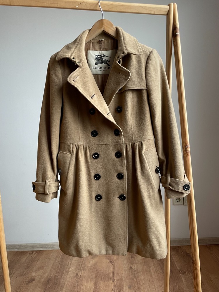 Burberry London Womens Double Breasted Wool Coat UK 8 US 6 IT 40