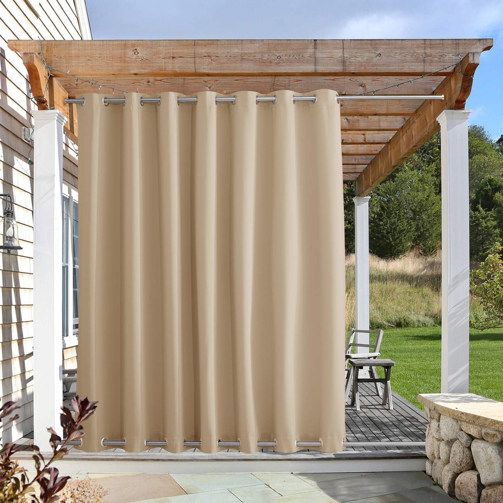 Outdoor Patio Curtain Extra Wide Waterproof Windproof Public Divider