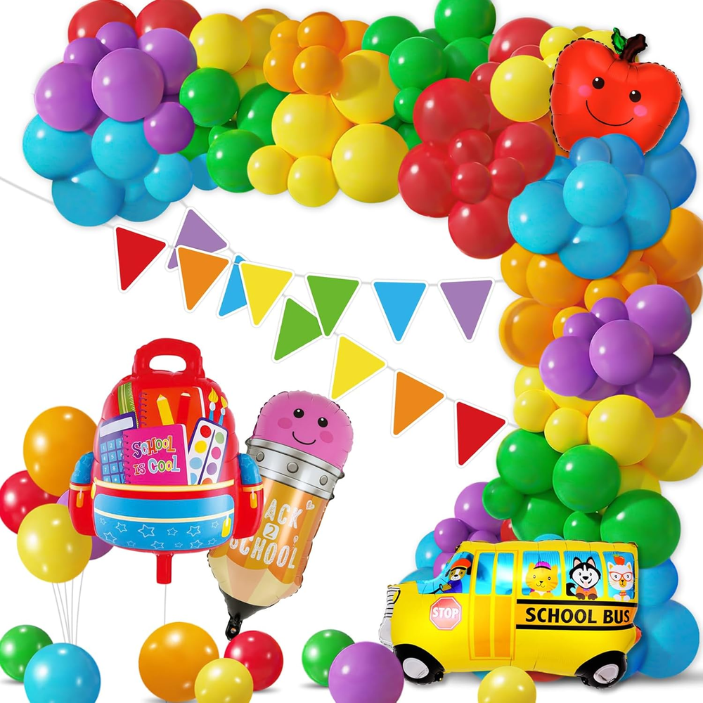 Back to School Balloons Garland Arch Kit Decorations - Welcome First Day of Scho-image