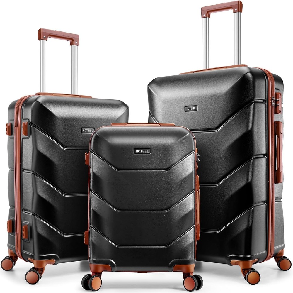 3 Piece Luggage Set Expandable ABS+PC Hardshell Carry on with Spinner & TSA NEW