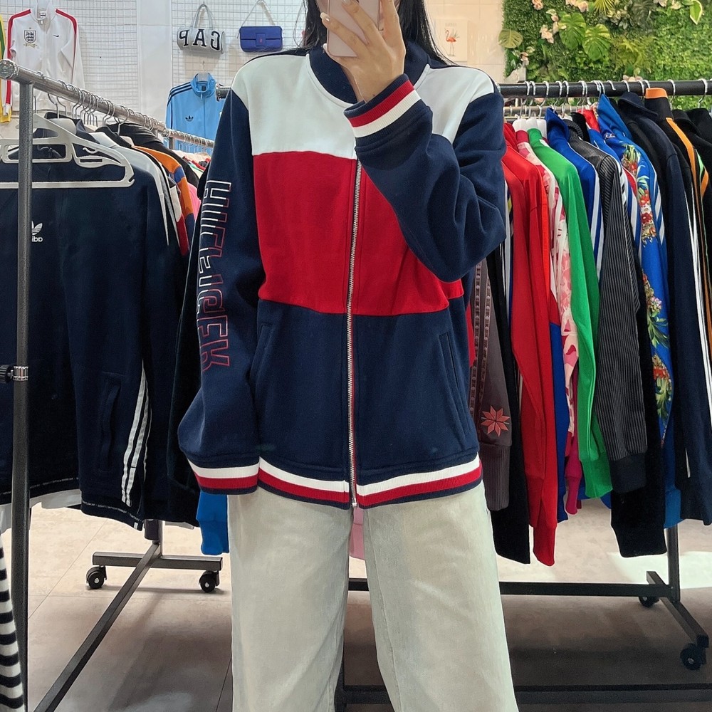 Tommy Hilfiger Big Logo Fleece-Lined Zip-Up Jacket for Men Cozy Casual Style