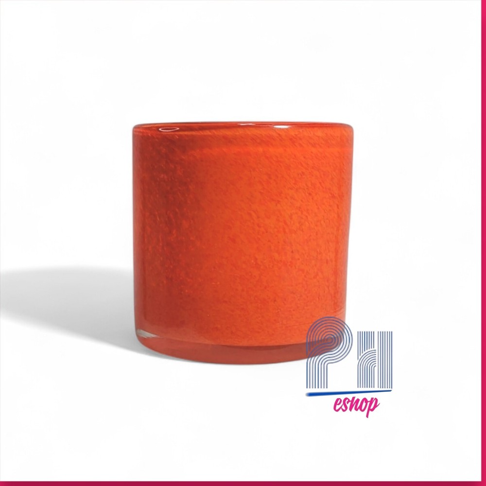 Hand Blown Art Glass Tealight Votive Candle Holder Lantern 3.8x3.8 Inch