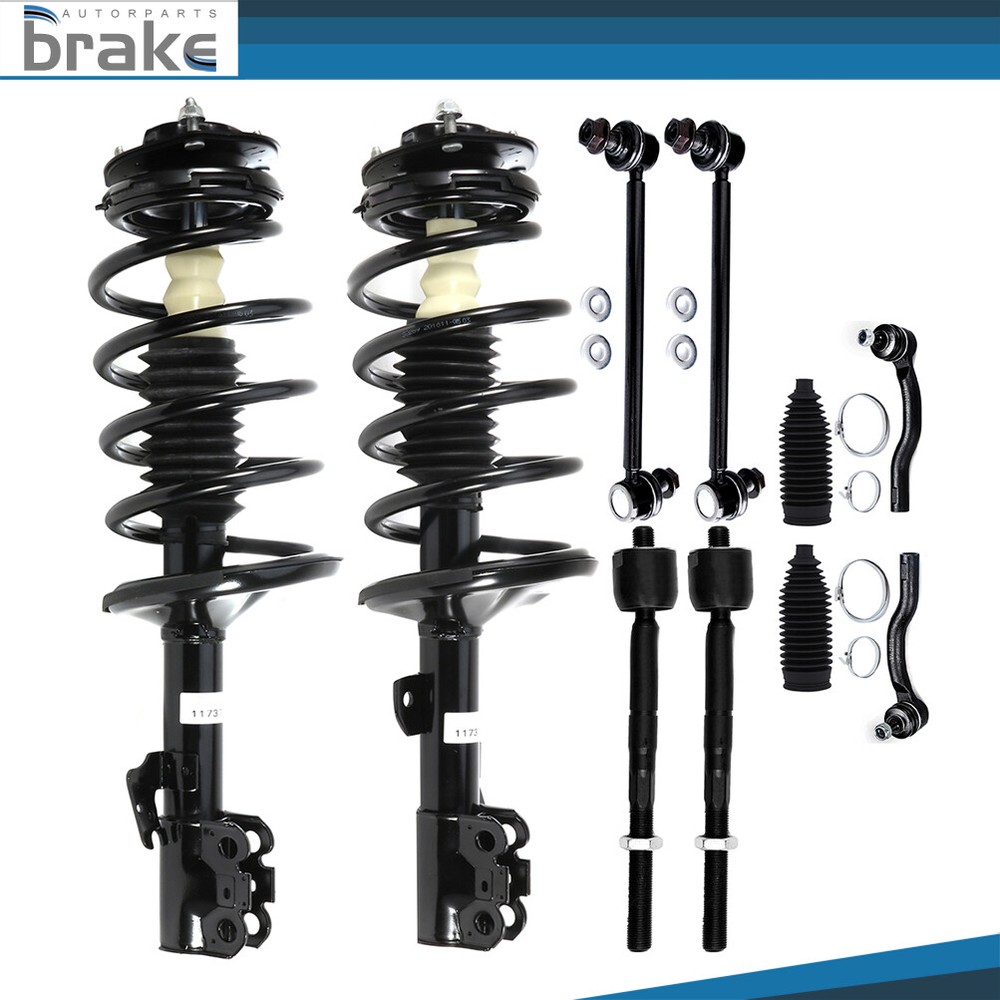 Toyota Sienna 05-10 FWD Front Suspension Kit - Struts, Tie Rods, Sway Bars