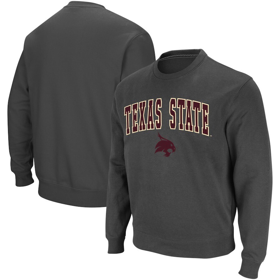 NCAA Texas State Bobcats Charcoal Gray College Sweatshirt NEW Men’s Size S