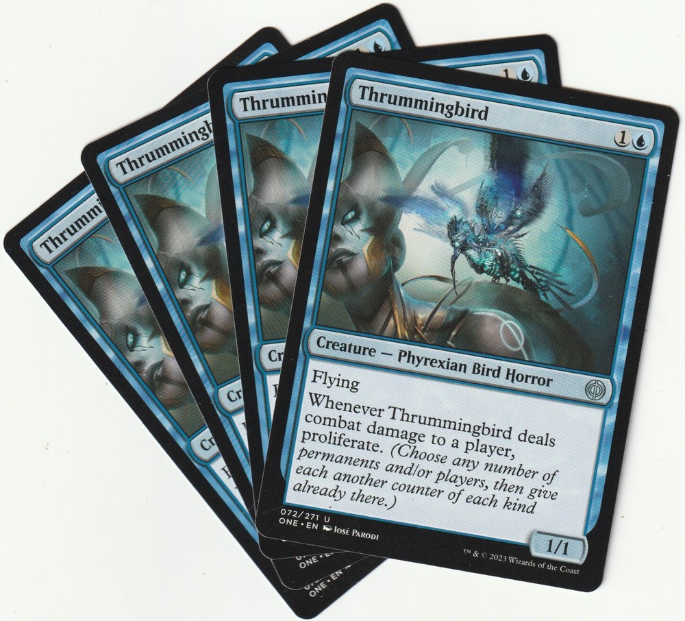 4x MTG Thrummingbird Blue Creature Card Playset NM/EX Condition