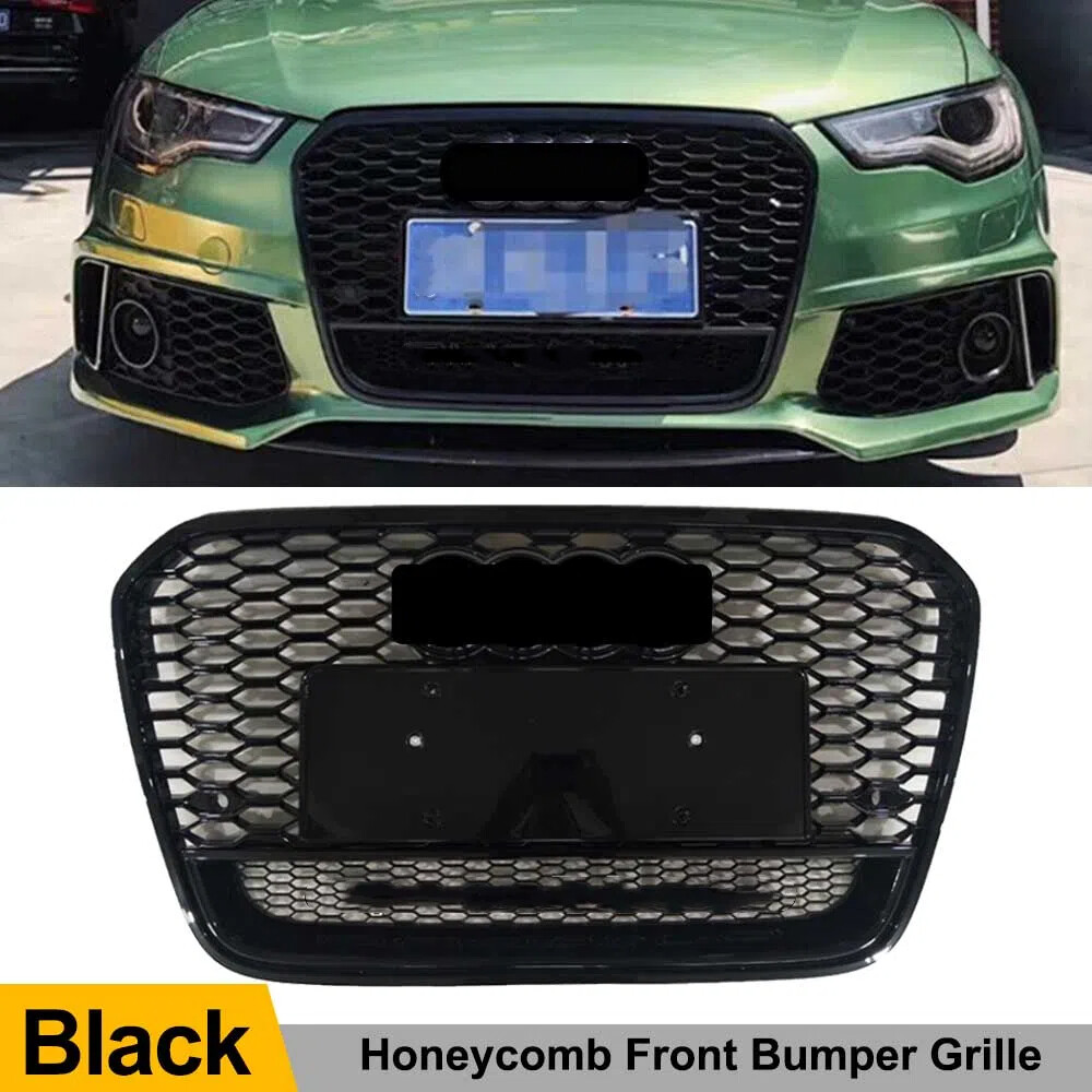 For 2012-2015 Audi A6 A6L S6 Front Grille RS6 Style Honeycomb Mesh Grill New