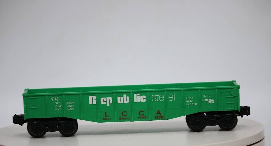 Lionel 9142 Republic Steel Gondola Train Car O Scale