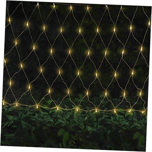 Oopswow Garden Net String Lights Warm White Outdoor Tree Mesh Lights