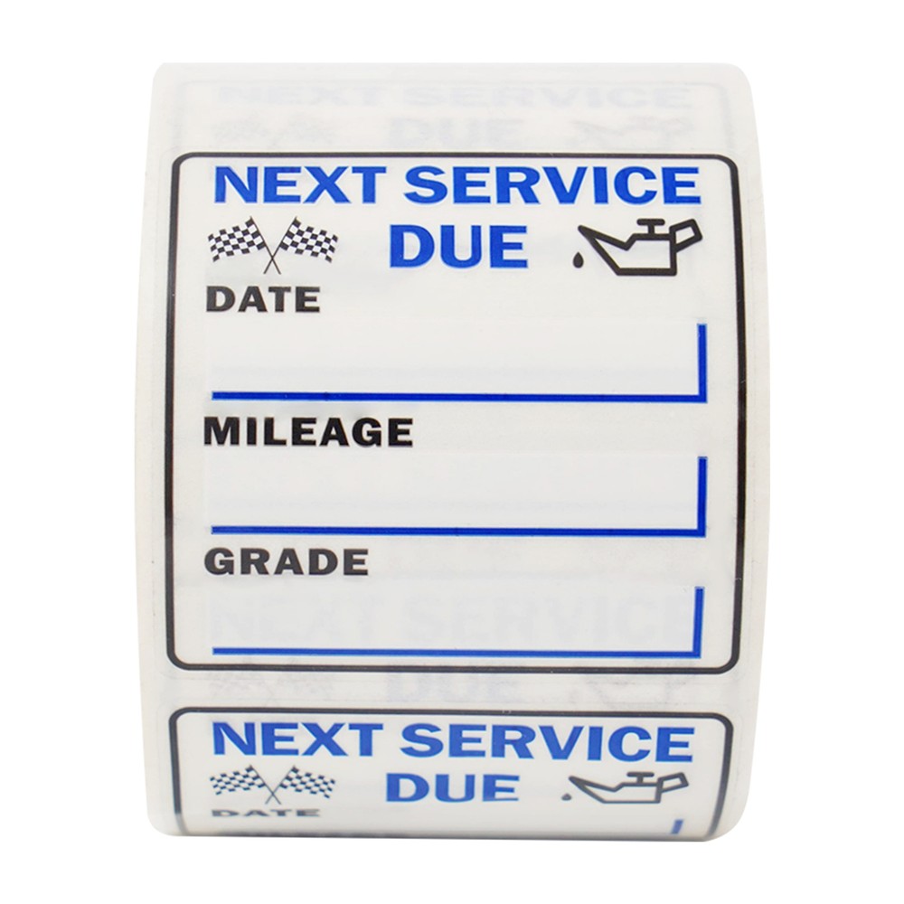250pcs Oil Change Stickers Next Service Due Reminder Roll Car Window Sheet Label
