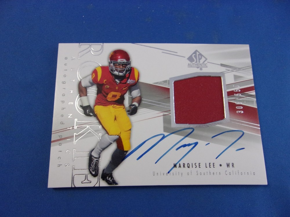 2014 SP Authentic Marqise Lee Rookie Autographed Patch Card #214/550 AU MEM RC