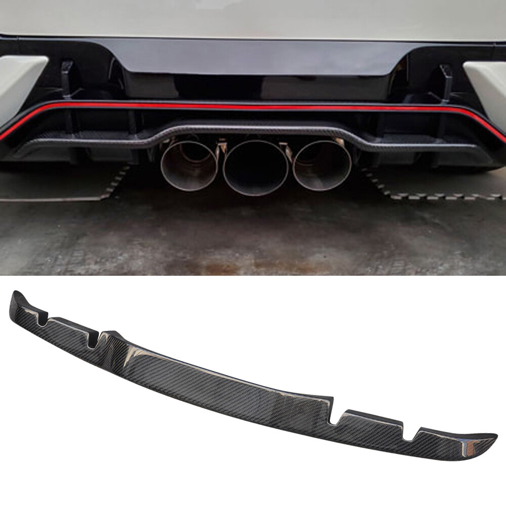 For Honda Civic FK7 FK8 BLZ Type Carbon Fiber Rear Diffuser Center Garnish Addon