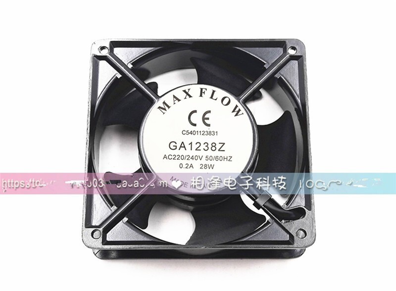 1 pcs   MAXFLOW Fan  GA1238Z  AC220V  12038 12cm Aluminum frame  cooling fan /