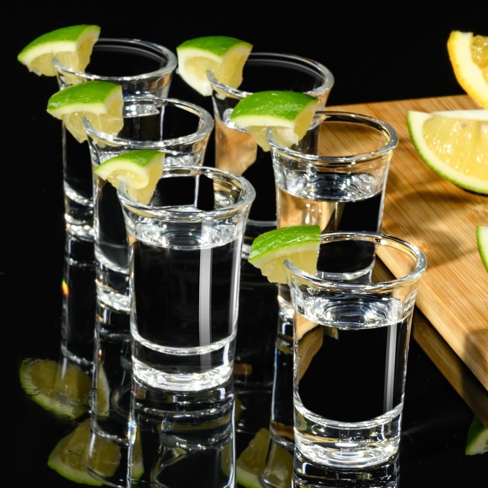 6-Piece 1.5 Oz Spirits Set with Heavy Base Wine and Whiskey Glasses