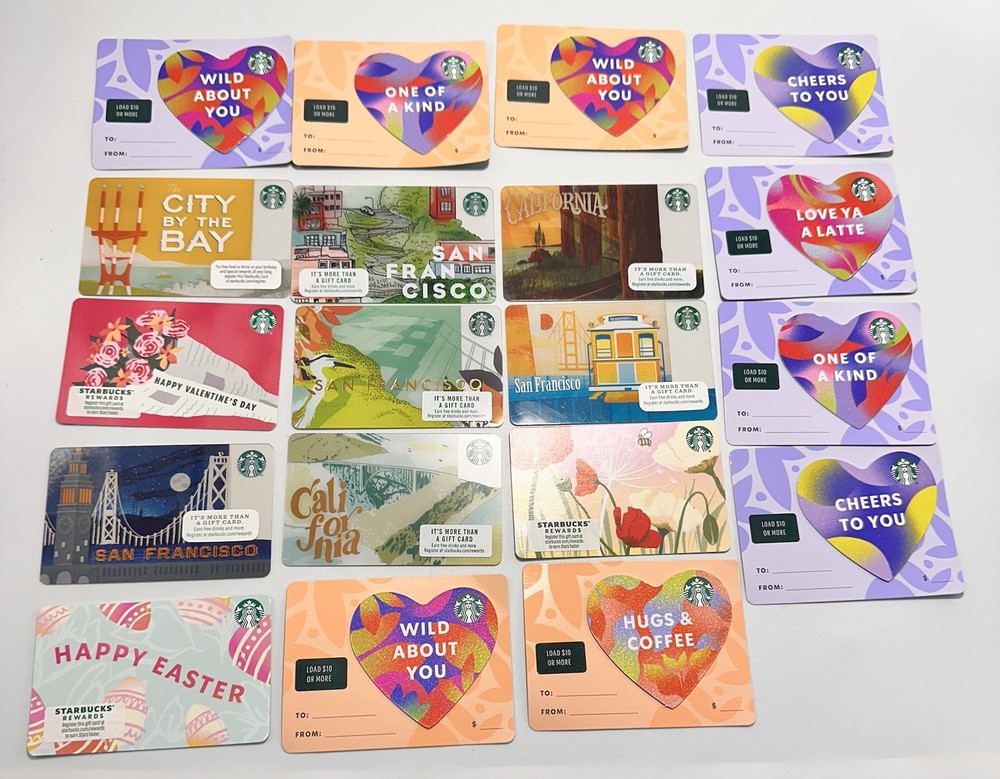 #37D Set Starbucks 2014-2022 gift cards