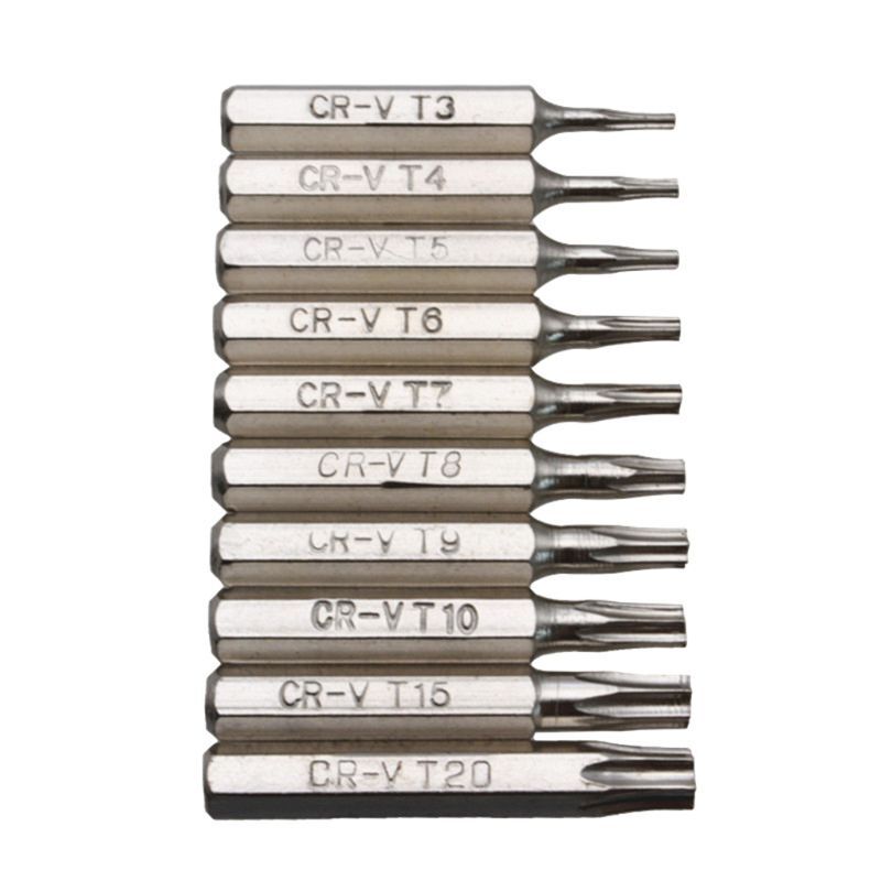10Pcs 4mm 1/4 Inch Hex Blossom Head Screwdriver Bit Set